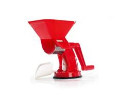 Rigamonti - Art.66Â - Velox - Pressoir Ã Fruits - Corps en polypropylÃ¨ne - Rouleau et Manche en Nylon - Panier en Acier Inoxydable 18/C - Rouge