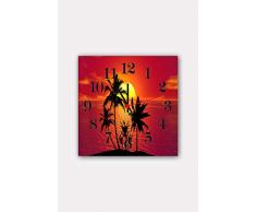 Bonamaison Horloge Murale en MDF, Multicolore, 30 x 30 cm