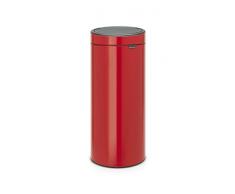 Brabantia - 115189 - Poubelle Touch Bin Unie New, 30 L - Rouge Passion