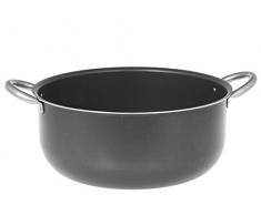 Home Family Stone Faitout, Acier INOX/Pierre, Argent, 34 cm