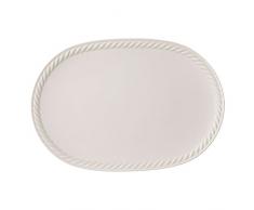 Villeroy & Boch Montauk Plat de service, 43x30 cm, Porcelaine Premium, Blanc