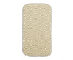 InterDesign iDry tapis de sechage, petit tapis Ã©gouttoir vaisselle en polyester, tapis Ã©vier fin pour un sÃ©chage rapide des assiettes, beige/ivoire