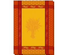 Lot de 2 torchons Jacquard tissés Teint 50x70 cm 100% Coton de qualité supérieure Cassis