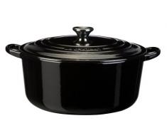 Le Creuset Tradition cocotte en fonte ronde noir ébène 28cm 21001281402461