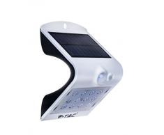 V-TAC Lampe Murale LED 1,5 W, avec Panneau Solaire et capteur, Blanche