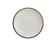 en Spain Lot de Assiettes Ã Dessert, GrÃ¨s, crÃ¨me, 21Â x 21Â x 2Â cm, 6Â unitÃ©s