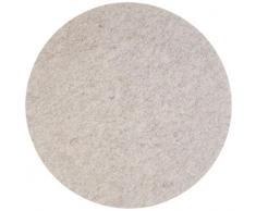 GLOREX 6 8090 813 Set de table en feutre, rond, beige mel, 35cm x 0.5cm