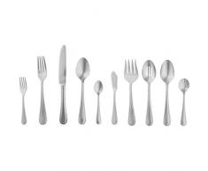 AmazonBasics Service de 65 couverts en acier inoxydable avec bord perlÃ© Pour 12 personnes