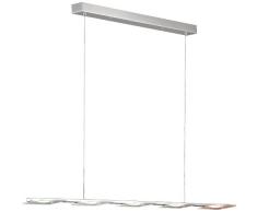 Honsel 61555 Lampe suspension LED Alu mat/chromÃ© / Verre mat