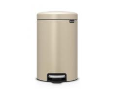 Brabantia Poubelle Ã PÃ©dale NewIcon Sense of luxury,12 litres - Or