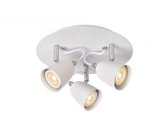 Lucide RIDE-LED - Spot Plafond - Ã 25 cm - LED Dim. - GU10 - 3x5W 3000K - Blanc