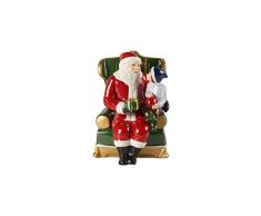 Villeroy & Boch - Christmas Toys Père Noël sur son fauteuil, figurine de Père Noël décorative en porcelaine dure, multicolore