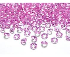 Party Deco conf. 100Â Diamants de Table, Rose, boÃ®te