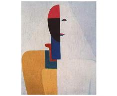 Legendarte Tableau, Impression sur Toile - Buste De Femme Kazimir Malevich - cm. 50x60