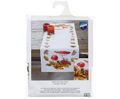 Kit chemin de table aida Agarics et feuilles