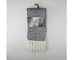 douceur dintÃ©rieur plaid a franges 125x150cm tunis anthracite