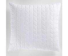 douceur dintÃ©rieur housse de coussin 60x60 cm microfibre erika blanc