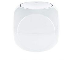 Spirella 10.19163Â Dice White Poubelle, 1Â L Poubelle de Salle de Bain, Plastique, Blanc, 14Â x 14Â cm