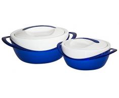 Pinnacle CO195 789A Plat de Service Isotherme PM/MM, Plastique, Bleu Nacré, 24 cm