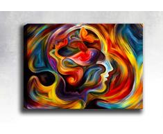 Bonamaison Peinture sur toile, multicolore, 40 x 60 cm - Conçu et fabriqué en Turquie