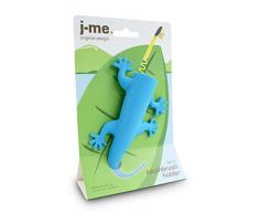 j-me JMELIZ-BLU Porte Brosse à Dents Larry Le lézard, Bleu, Silicone, 17x8x3 cm
