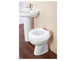 FERIDRAS Comfort Rehausseur pour Siège WC Universel, Blanc, 17 x 40 x 40 cm