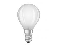 Osram Ampoule LED à Filament Dépolie | Culot E14 | Forme Sphérique | Blanc Chaud 2700K | 1,4W (équivalent 15W)