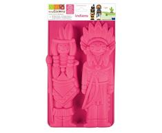 ScrapCooking 3162 Moule - Indiens, Silicone, Rose, 33 x 17,5 x 4 cm
