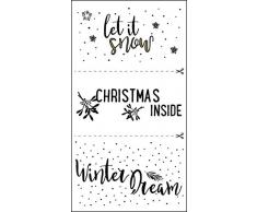 Rayher 50105000 Motifs autocollants dÃ©co let it snow, 10x16cm, sct.-LS 2feuiiles
