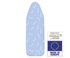 WENKO Housse de repassage Air Comfort XL - 4 mm rembourrage confort, Coton, 45 x 140 cm, Bleu