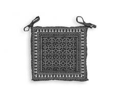 Soleil docre Lima Dessus de Chaise, Coton, Gris, 40 x 40 x 5 cm