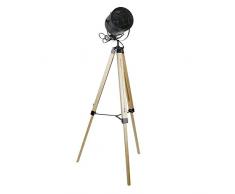 THE HOME DECO LIGHT LA12096 Lampadaire Industriel, MÃ©tal-Fer, Gris