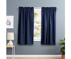 AmazonBasics Rideau doccultation Calorifuge, Bleu (Marine), 168Â xÂ 137Â cm