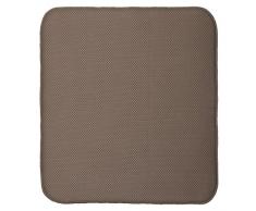 InterDesign iDry tapis de sechage, grand tapis Ã©gouttoir vaisselle en microfibres polyester, tapis Ã©vier Ã©pais pour un sÃ©chage rapide, moka/ivoire