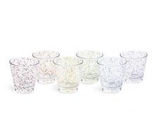 Excelsa 62449Â Set de Verres Ã Eau, Multicolore, 6Â unitÃ©s