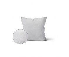 Soleil docre Bella Coussin Déco Déhoussable, Polyester, Blanc, 40x40 cm