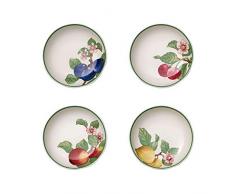 Villeroy & Boch French Garden Modern Fruits Coupe, Lot de 4, 24 cm, Porcelaine Premium, Blanc/Multicolore
