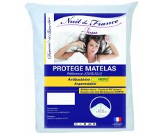 Nuit de France 329406 140/200 Protège Matelas Coton/PVC Blanc 200 x 140 x 1 cm