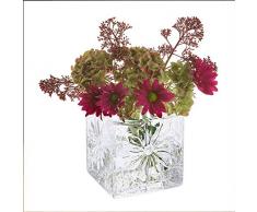Dartington Crystal Marguerite Vase carré Transparent 120 mm
