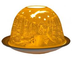 RÃ¤der Parfums Cadeau Objet GmbH Hiver Magique Photophore, Porcelaine, Blanc, 12Â x 12Â x 8Â cm