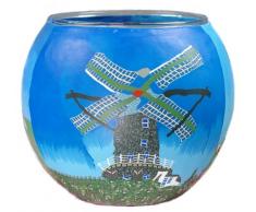 Him CC57 Moulin à Vent Photophore Verre Multicolore