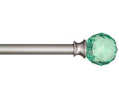 AmazonBasics Tringle Ã rideau dÃ©corative diamÃ¨tre 1,6 cm avec embouts Boule Ã facette - 122 cm, Vert citron