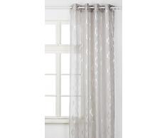 Lovely Casa Steel Voilage, Polyester, Gris, 260 x 135 cm