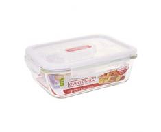 Lock&Lock LLG445 Plat/Boîte Rectangulaire en Verre 1 L