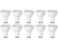 AmazonBasics Spot LED type GU10, 5.5W (Ã©quivalent ampoule incandescente de 50W), blanc chaud, dimmable - Lot de 10