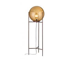 WOFI Lampadaire dintÃ©rieur Lampadaire Lampadaire Lampadaire Lampe Marron/Antique Verre Classique 40 W