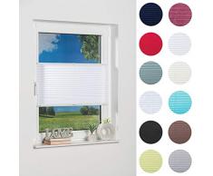 Khome - Store plissÃ© Ã Fixer, Polyester, WeiÃ, 90 x 210 cm