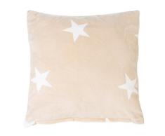 GÃ¶zze, avec Picots Structure Coussin DÃ©co 50Â x 50Â cm, Polyester, Ivoire, 50 x 50 x 10 cm