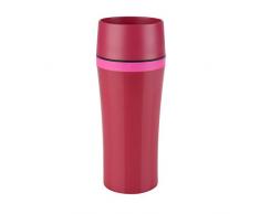 Emsa 514178 TRAVEL MUG FUN, Mug isotherme fermeture par pression Quick Press, 100% hermétique, 360 ml, Framboise/Rose