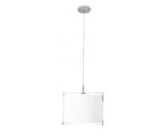 Philips Ili Suspension Lampe de Salon Verre Blanc 1 x 60 W